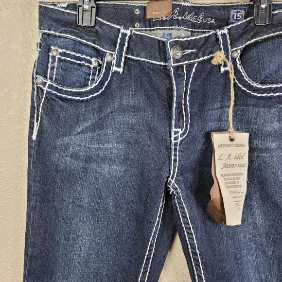 New la idol white boot cut jeans blue - Picture 7 of 10